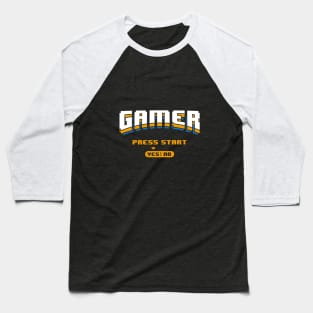 Gamer Press Yes To Start Baseball T-Shirt